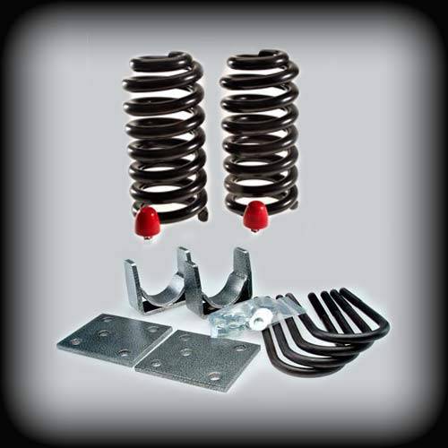 DJM Suspension - DJM1012-35 | DJM Suspension 2.25 inch Wide Leaf Springs 3 inch Front / 5 inch Rear Complete Lowering Kit  for C10 (Shocks Included)