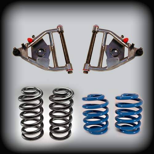 DJM Suspension - DJM2356-55 | DJM Suspension 5 Inch Front / 5 Inch Rear Lowering Kit for 1971-1972 C10 Pickup 2WD with Coil Spring Rear and Disk Brakes (Shocks Included)