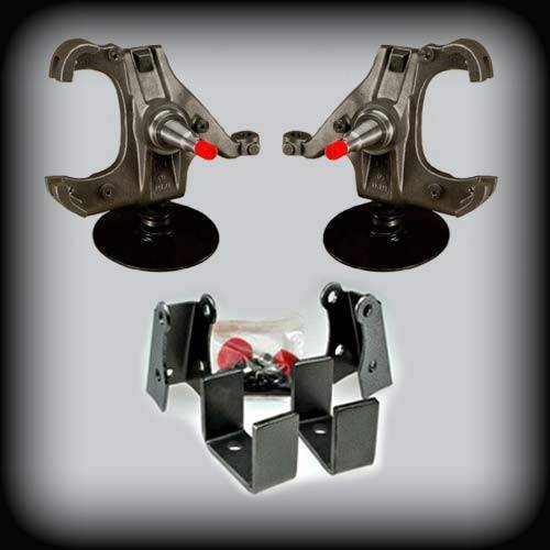 DJM Suspension - DJM2045H-35 | DJM Suspension 3 Inch Front / 5 Inch Rear Lowering Kit for 1973-1987 C10 Pickup 2WD with 1.25 Inch Rotors (Shocks Included)