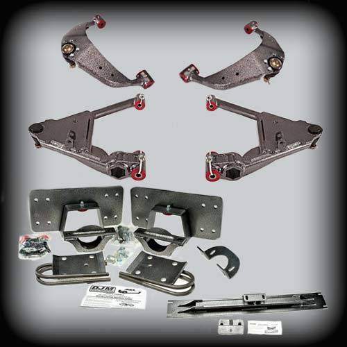 DJM Suspension - DJM2699-68 | DJM Suspension 6 Inch Front / 8 Inch Rear Lowering Kit for 2001-2010 Silverado, Sierra 2500 HD, 3500 HD 2WD (Shocks Included)