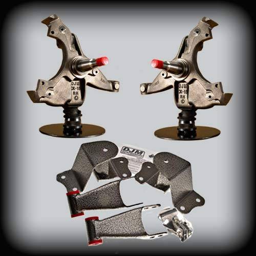 DJM Suspension - DJM2055-24 | DJM Suspension 2 Inch Front / 4 Inch Rear Lowering Kit for 1988-1991 C1500 Pickup 2WD | Single Cab ONLY (Shocks Included)