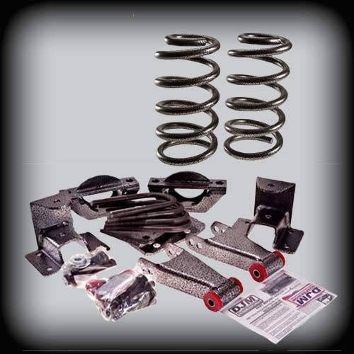 DJM Suspension - DJM2510-24 | DJM Suspension 2 Inch Front / 4 Inch Rear Lowering Kit for 2007-2015 Silverado, Sierra 1500 2WD (Shocks Included)