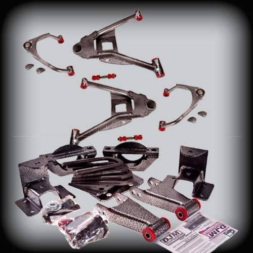 DJM Suspension - DJM2507-34 | DJM Suspension 3 Inch Front / 4 Inch Rear Lowering Kit for 2007-2015 Silverado, Sierra 1500 2WD (Shocks Included)
