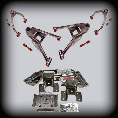 DJM Suspension - DJM2507-46 | DJM Suspension 4 Inch Front / 6 Inch Rear Lowering Kit for 2007-2015 Silverado, Sierra 1500 2WD (Shocks Included)