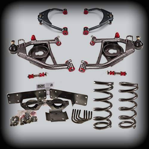 DJM Suspension - DJM2555-46+ | DJM Suspension 4 Inch Front / 6 Inch Rear Lowering Kit for 1988-1998 C1500 Pickup 2WD (Shocks Included)