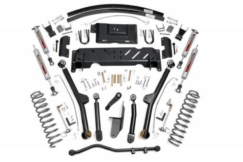 Rough Country - 68922 | Rough Country 4.5 Inch Lift Kit with Premium N3 Shocks Add A Leafs (1984-2001 Cherokee XJ 4WD | NP231)