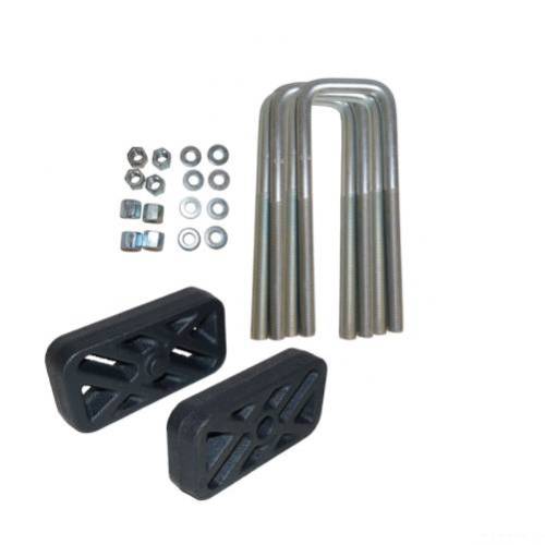 Traxda - 404086 | Traxda 1.0 Inch Rear Block and U Bolt Kit (1999-2006 Silverado, Sierra 1500 2WD)