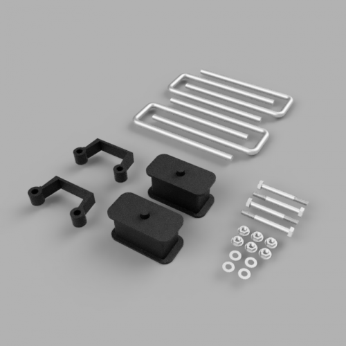 Traxda - 406025 | Traxda 2.0 Inch Front / 1.0 Inch Rear Suspension Lift Kit (2007-2018 Silverado, Sierra 1500 4WD)