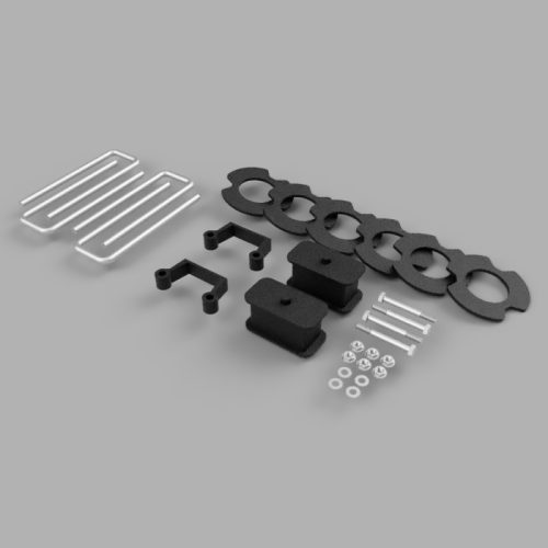 Traxda - 406028 | Traxda 2-3 Inch Front / 1.0 Inch Rear Suspension Lift Kit (2007-2018 Silverado, Sierra 1500 4WD)