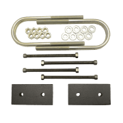 Traxda - 605058 | Traxda 2.0 Inch Rear Block and U Bolt Kit (2003-2024 Ram 3500 2WD/4WD | Diesel Engine, No Overload)