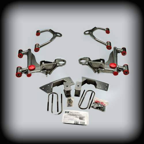 DJM Suspension - DJM2806-34 | DJM Suspension 3 Inch Front / 4 Inch Rear Lowering Kit for 2005-2014 Tacoma 2WD (Shocks Included)