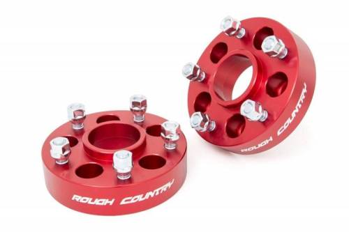 Rough Country - 1092RED | Rough Country 1.5 Inch Wheel Adaptors 5X4.5 to 5X5 (1984-2001 Cherokee XJ 2WD/4WD | 1997-2006 Wrangler TJ 4WD)