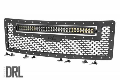 Rough Country - 70232 | Ford Mesh Grille w/30in Dual Row Black Series LED w/ Cool White DRL (09-14 F-150)