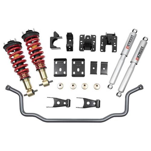 Belltech - 987HK | Belltech Complete 1-2/4 Lowering Kit Inc. Height Adjustable Front Coilovers & Front Sway Ba