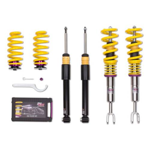 KW Suspension - 10210065 | KW V1 Height Adjustable Coilover Kit with Pre-Set Damping