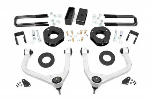 Rough Country - 29601 | Rough Country 3.5 Inch Lift Kit With Aluminum Control Arms (2019-2025 Silverado, Sierra 1500 2WD/4WD | Multi Leaf Springs | Adaptive Ride Control Models ONLY)