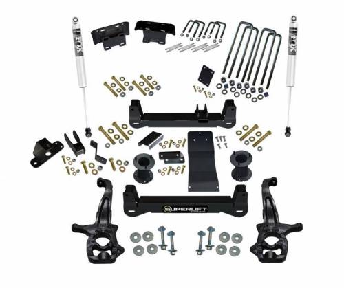 SuperLift - K182F | Superlift 6 Inch Suspension Lift Kit With Fox 2.0 Shocks (2019-2024 Silverado, Sierra 1500 4WD | Excludes AT4, Trailboss)