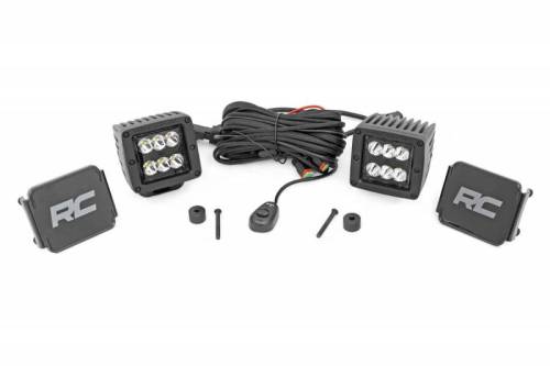 Rough Country - 70062 | Rough Country LED Light Kit For Jeep Gladiator JT / Wrangler JL | Black Series