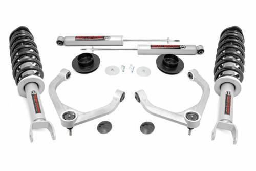 Rough Country - 31431 | Rough Country 3.5 Inch Lift Kit For Ram 1500 2WD/4WD | Aluminum Arm Finish, N3 Struts With N3 Rear Shocks