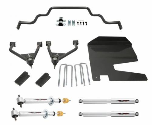 Belltech - 150212TPS | Belltech 4 Inch Complete Lift kit with Trail Performance Struts/Shocks & Front Sway Bar (2019-2025 Silverado/Sierra 1500 2WD/4WD)