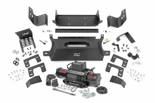Rough Country - 51059 | Rough Country Hidden Winch Mount Ford Bronco 4WD | With PRO12000S Winch