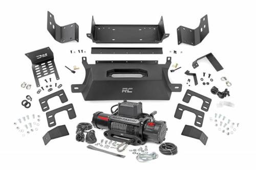 Rough Country - 51058 | Rough Country Hidden Winch Mount Ford Bronco 4WD | With PRO9500S Winch
