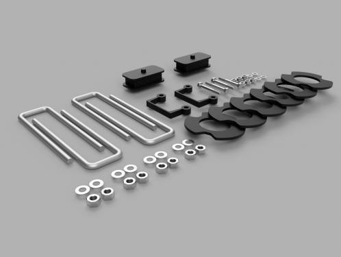 Traxda - 406057 | Traxda 1-2.5 Inch Front / 1.0 Inch Rear Suspension Lift Kit (2019-2021 Sierra 1500 Denali 4WD)