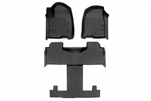 Rough Country - M-21712 | Rough Country Floor Mats For Chevrolet Tahoe / GMC Yukon 2WD/4WD | Front & Rear Row Bucket