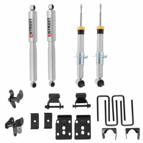 Belltech - 1050SP | Belltech 1 to 3.5 Inch Front / 4.5 Inch Rear Complete Lowering Kit with Street Performance Shocks (2021-2026 F150 2WD)