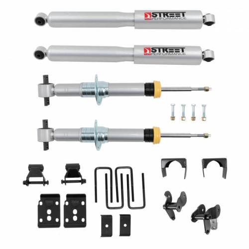 Belltech - 1054SP | Belltech 1 to 3.5 Front / 5.5 Inch Rear Complete Lowering Kit with Street Performance Shocks (2021-2026 F150 4WD)
