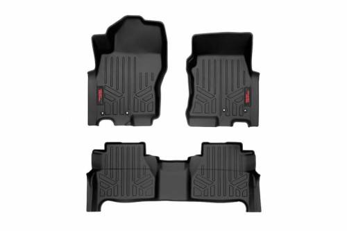 Rough Country - M-80515 | Rough Country Floor Mats For Nissan Frontier 2WD/4WD | Front & Rear Row