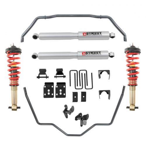 Belltech - 1054HK | Belltech 1 to 3.5 Front / 5.5 Inch Rear Complete Lowering Kit with Height Adjustable Coilovers & Sway Bars (2021-2026 F150 4WD)