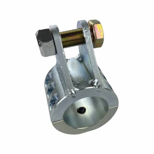 Apex Chassis - DC109 | Apex Chassis Zinc Coated DOM Steel Damper Bracket Double Shear Hydro Assist Clamp For Jeep | 2007-2018 | For 1.75" Tie Rods