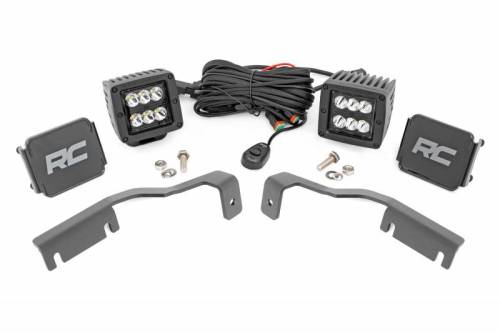 Rough Country - 71064 | Rough Country Ditch LED Light Kit For Nissan Frontier | Black Series With Spot Beam
