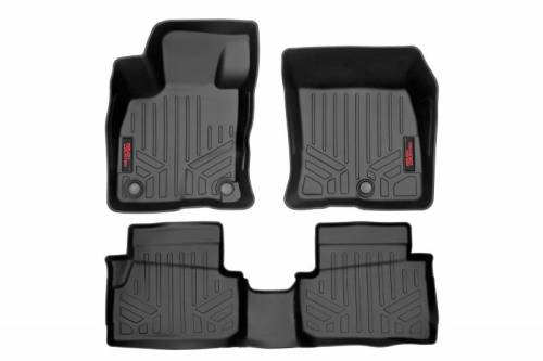 Rough Country - M-51100 | Rough Country Floor Mats For Ford Maverick | First & Second Row, 2.5L Hybrid