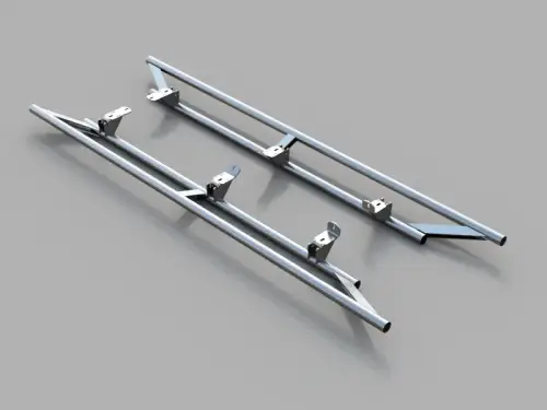 Traxda - 208971 | Traxda Rock Rails, DOM Seamless, Unfinished Raw Steel / Without Inner Plates (2017-2024 Rdigeline 2WD/4WD/AWD, 2016-2022 Pilot 2WD/4WD/AWD, 2016-2024 Passport 2WD/4WD/AWD)