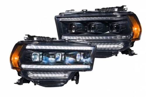 Morimoto - LF701 | Morimoto XB LED Headlights With Sequential Turn Signal, White DRL For Dodge Ram HD | Pair