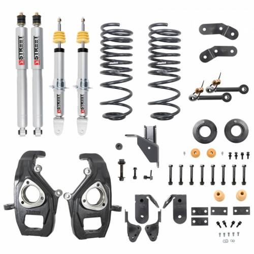 Belltech - 1062SP | Belltech 3 to 4 Inch Front / 4-5 Inch Rear Complete Lowering Kit with Street Performance Shocks (2019-2024 Ram 1500 2WD/4WD)