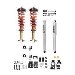 Belltech - 1050SPC | Belltech 1 to 3.5 Inch Front / 4.5 Inch Rear Complete Lowering Kit with Height Adjustable Coilovers (2021-2026 F150 2WD)
