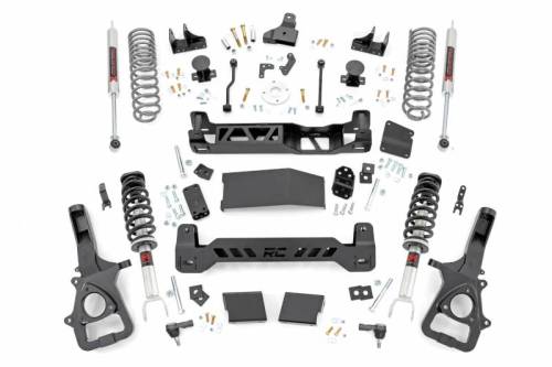 Rough Country - 33940 | Rough Country 6 Inch Suspension Lift Kit For Ram 1500 4WD | With 22 Inch Factory Wheels, M1 Monotube Strut, Rear M1 Shock