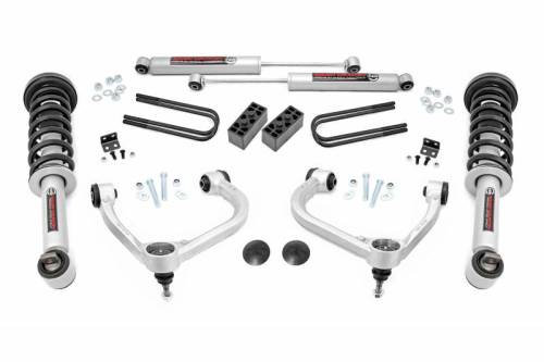 Rough Country - 41431 | Rough Country 3 Inch Lift Kit For Ford F-150 4WD | 2021-2025 | Front N3 Struts, Rear N3 Shocks