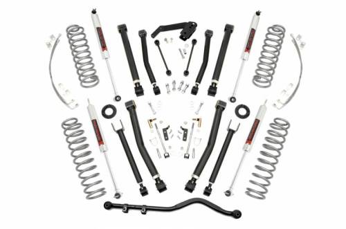 Rough Country - 67440 | Rough Country 4 Inch X Series Lift Kit For Jeep Wrangler JK 2/4WD | 2007-2018 | M1 Shocks