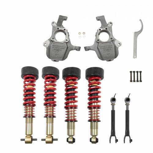 Belltech - 1034SPC | Belltech 2 to 3.5 Inch Front / 1 to 4.5 Inch Rear Complete Lowering Kit with Street Performance Coilovers (2021-2026 Suburban, 2021-2024 Yukon XL 2WD/4WD)