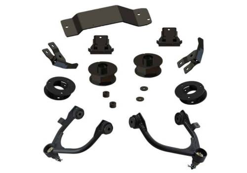 SuperLift - 3710 | Superlift 3.5 Inch Suspension Lift Kit w/ OE Cast Steel Control or Aluminum Arms (2007-2014 Suburban 1500, Tahoe, Yukon)