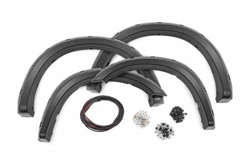 Rough Country - F-D10917A-PW7 | Rough Country Pocket Fender Flare For Ram 2500/3500 2WD/4WD | Bright White