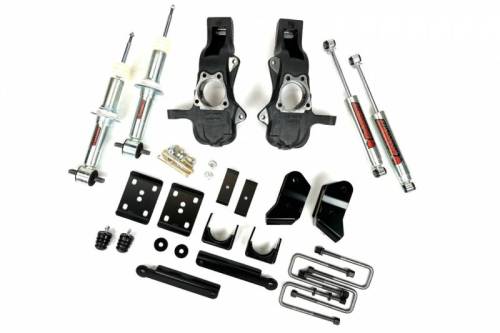 McGaughys Suspension Parts - 93219 | McGaughys 2.5 Inch Front / 4 Inch Rear Lowering Kit 2019-2025 GM 1500 Trucks 2WD/4WD