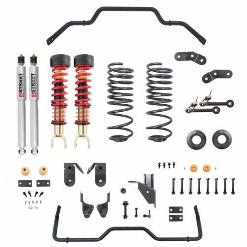 Belltech - 1061HK | Belltech 1 to 3 Inch Front / 3-4 Inch Rear Complete Handling Kit with Street Performance Coilovers & Swaybar Set (2019-2024 Ram 1500 2WD/4WD)