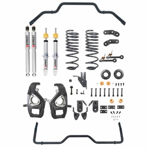 Belltech - 1062SPS | Belltech 3 to 4 Inch Front / 4-5 Inch Rear Complete Lowering Kit with Street Performance Shocks (2019-2024 Ram 1500 2WD/4WD)