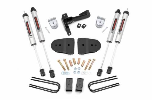 Rough Country - 43470 | Rough Country 3 Inch Suspension Lift Kit For Ford F-250 Super Duty 4WD | V2 Monotube Shocks