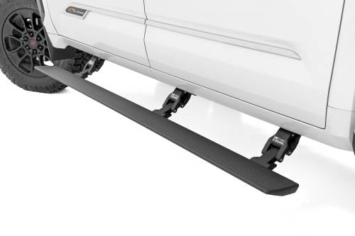 Rough Country - PSR70911 | Rough Country Power Retractable Running Boards, Dual Electric Motor, CrewMax For Toyota Tundra